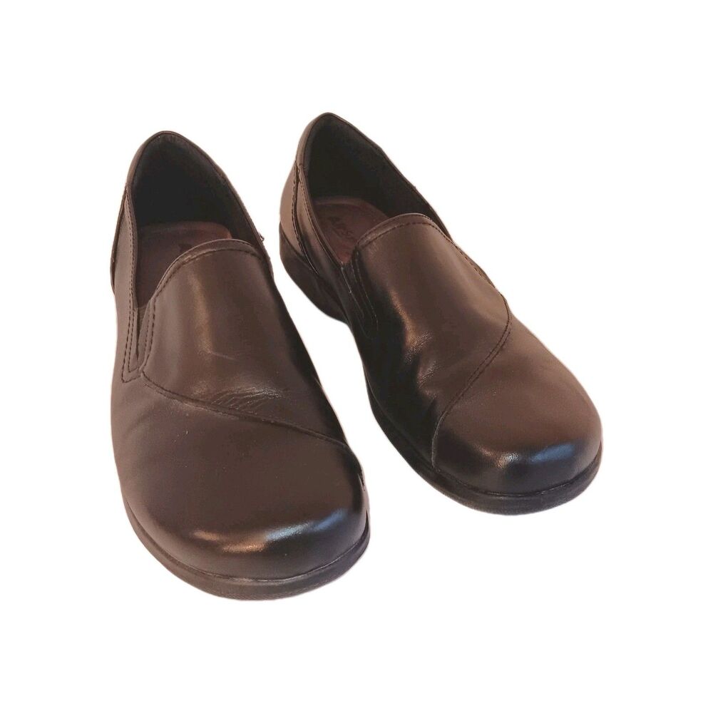 Air Supply Plus Poppy Women's Size 11M Black Leather Comfort Casual Shoes
